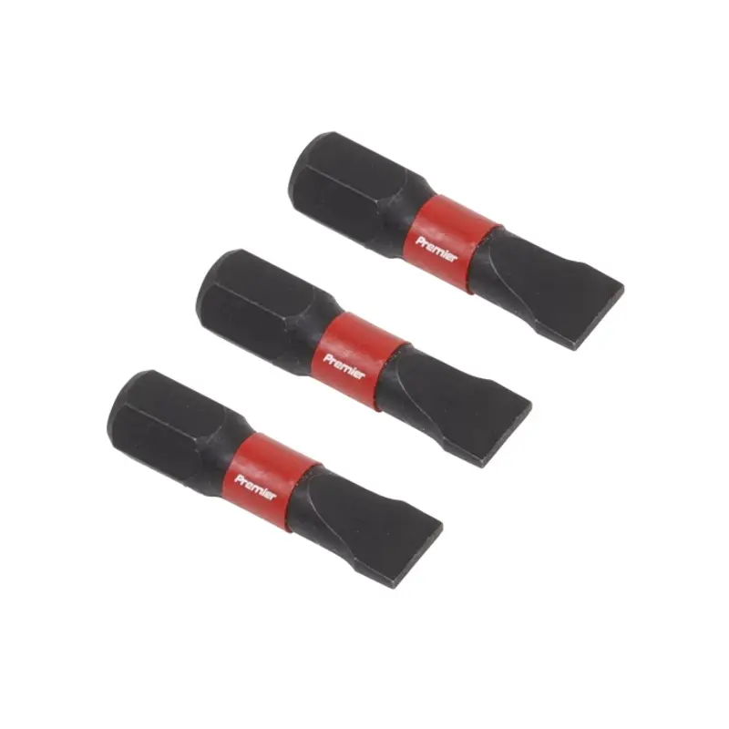 Sealey Slotted 6.5mm Impact Power Tool Bits 25mm - 3pc