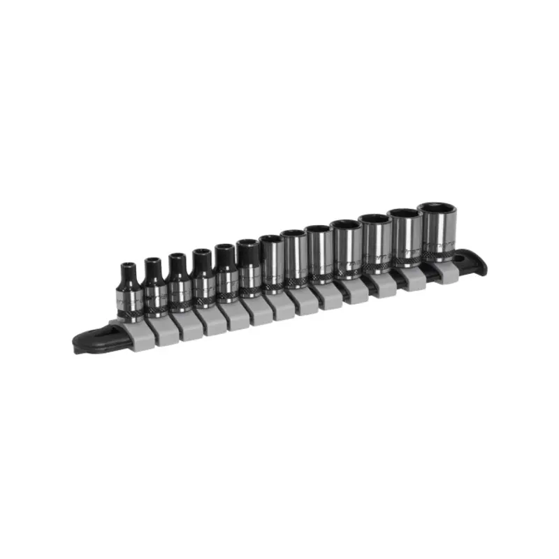 Sealey Socket Set 13pc 1/4"Sq Drive Metric - Black Series