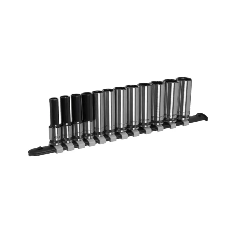 Sealey Socket Set Deep 12pc 3/8"Sq Drive Metric - Premier Black