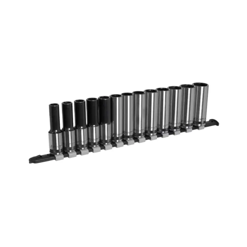 Sealey Socket Set Deep 13pc 1/2"Sq Drive Metric - Black Series