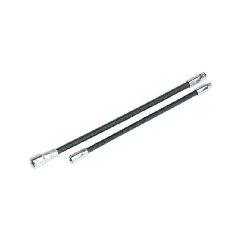 Sealey Flexible Extension Adaptor Set 2pc 1/4"Sq x 254mm & 3/8"Sq x 305mm