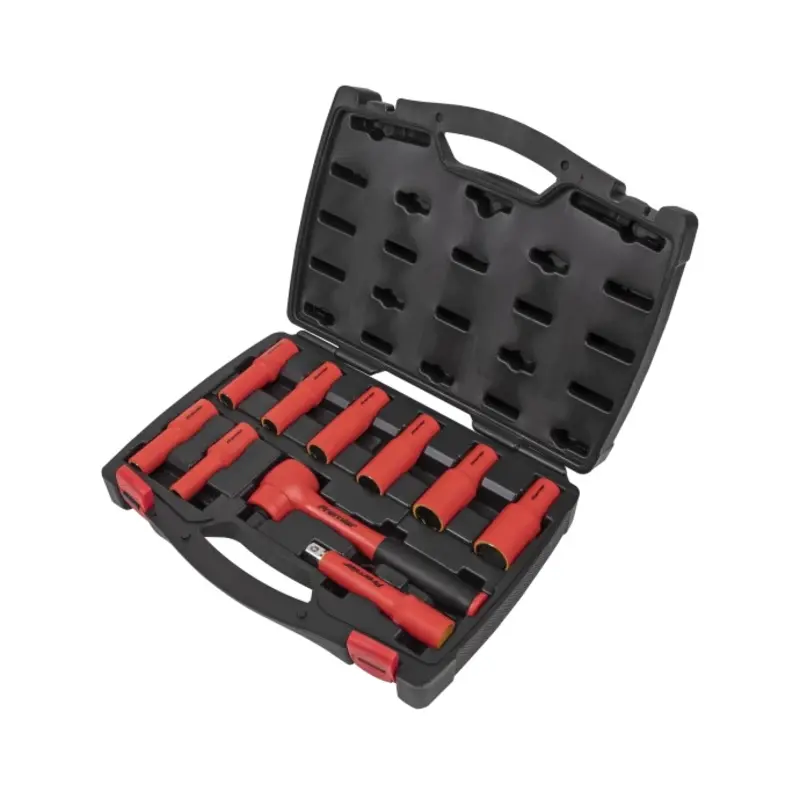 Sealey Insulated Socket Set 10pc 1/2"Sq Drive 6pt WallDrive VDE Approved