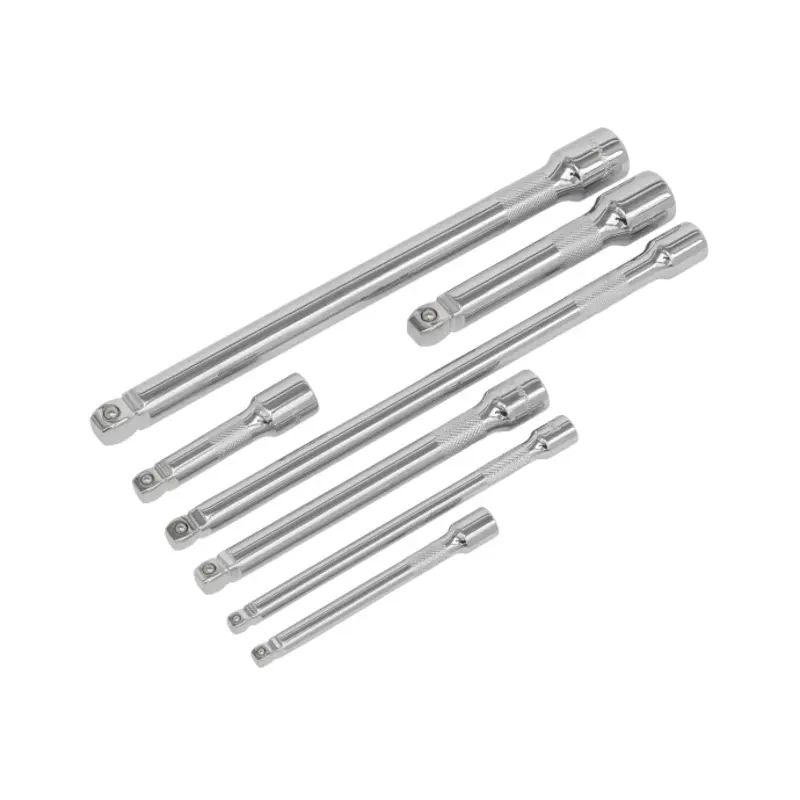 Sealey Wobble/Rigid Extension Bar Set 7pc 1/4", 3/8" & 1/2"Sq Drive