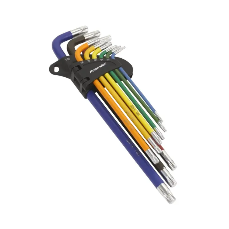 Sealey TRX-Star* Key Set 9pc Colour-Coded Extra-Long