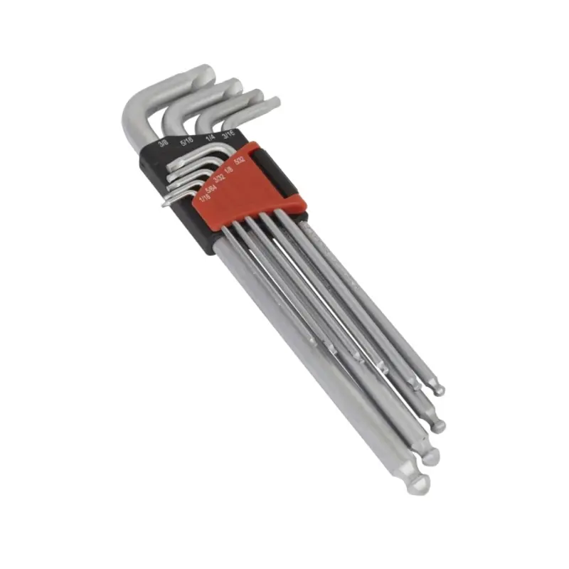 Sealey Ball-End Hex Key Set 9pc Extra-Long Lock-On Imperial