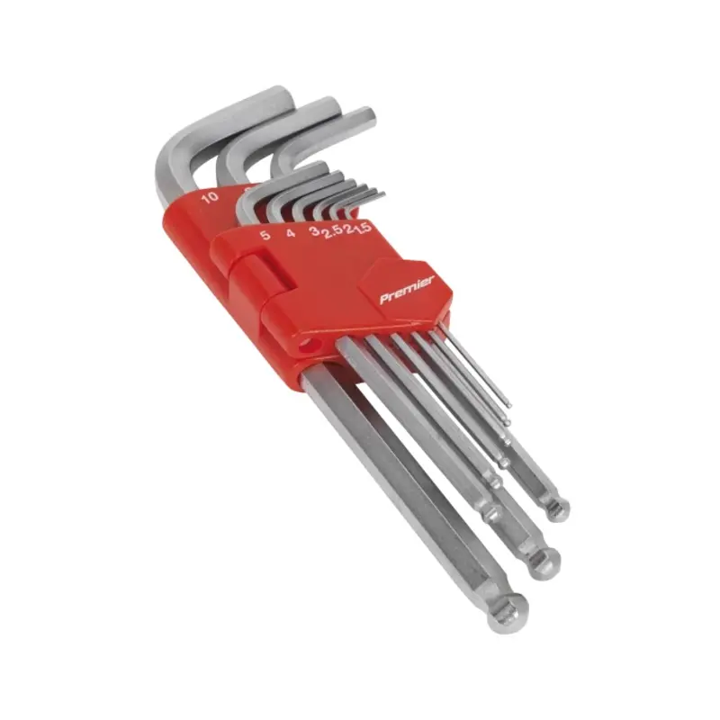 Sealey Ball-End Hex Key Set 9pc Long Metric