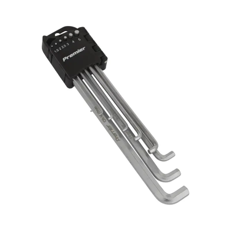 Sealey Hex Key Set 9pc Extra-Long Stubby Element Metric