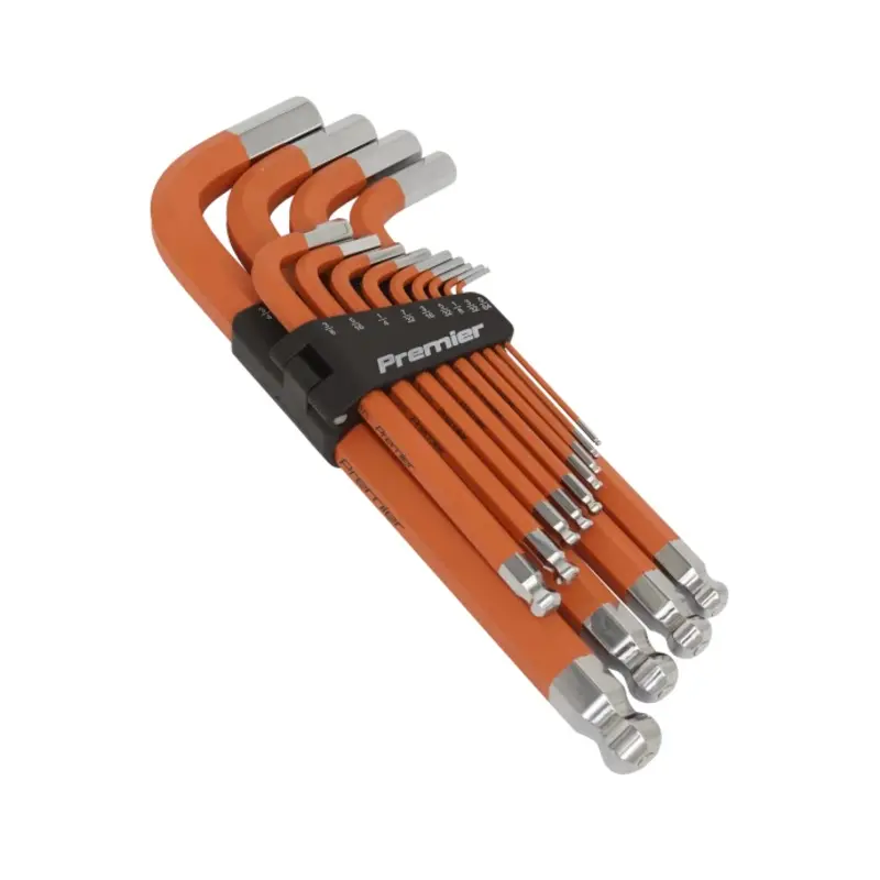 Sealey Jumbo Ball-End Hex Key Set 13pc Anti-Slip - Imperial