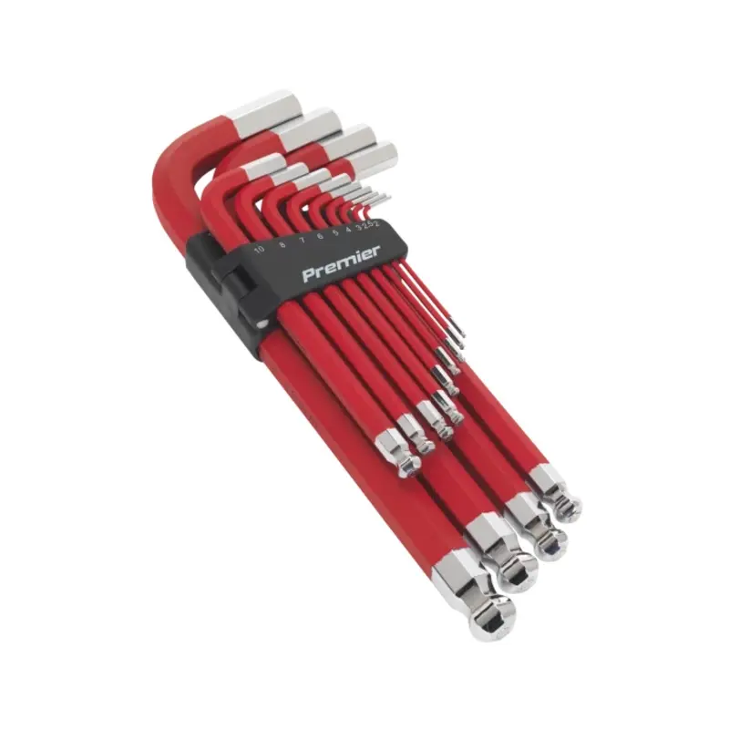 Sealey Jumbo Ball-End Hex Key Set 13pc Anti-Slip - Metric