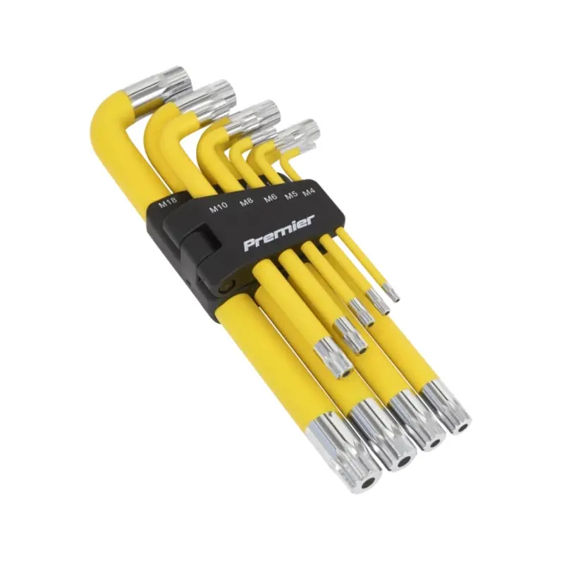 Sealey Jumbo Spline Key Set 9pc Anti-Slip