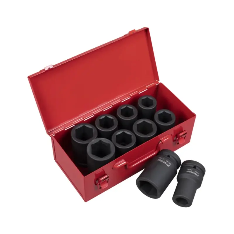Sealey Impact Socket Set 10pc Deep 1"Sq Drive Metric/Imperial