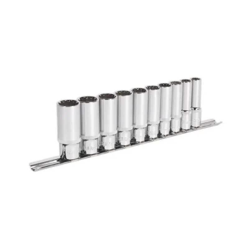 Sealey Socket Set 10pc Deep 3/8"Sq Drive Total Drive