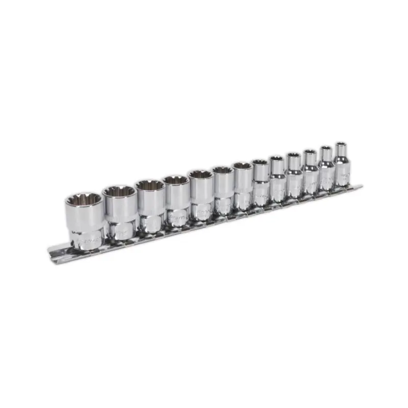 Sealey Socket Set 13pc 1/4"Sq Drive Total Drive