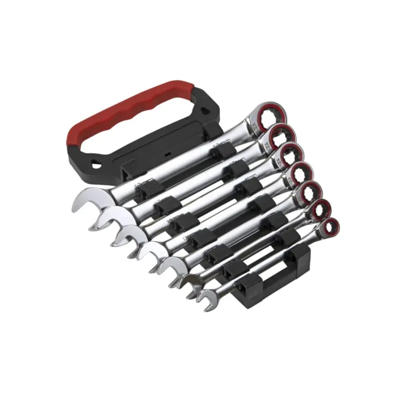 Sealey Ratchet Combination Spanner Set 7pc Metric Platinum Series