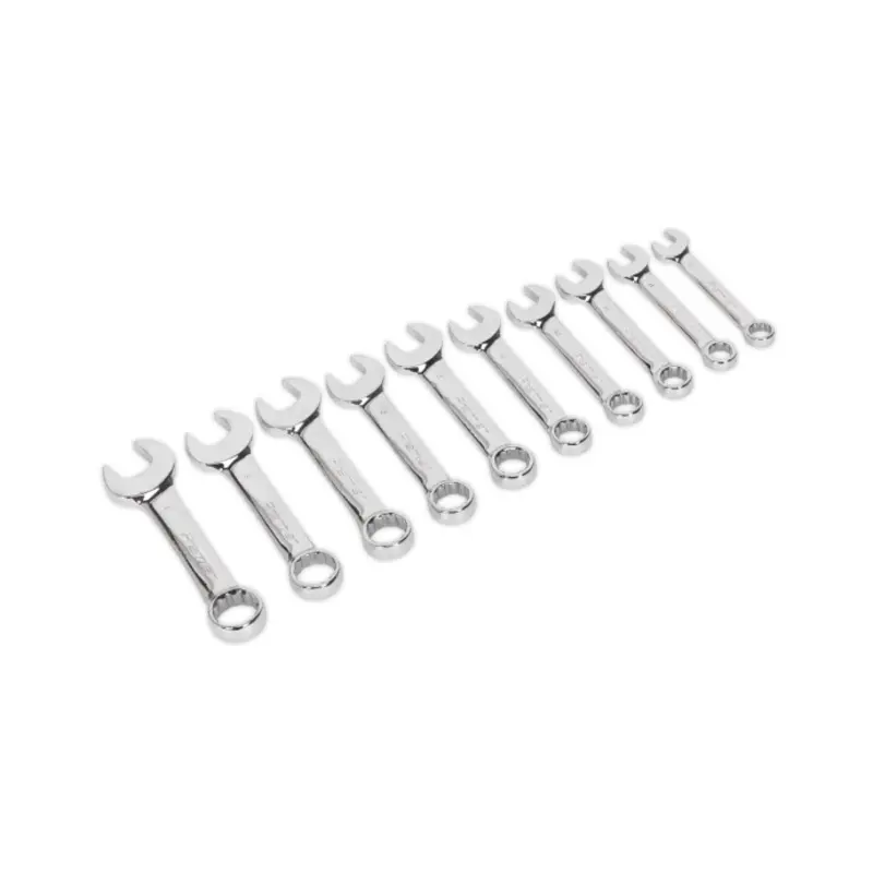 Sealey Combination Spanner Set 10pc Stubby Metric