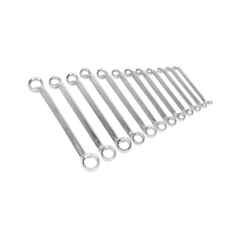 Sealey Offset Double End Ring Spanner Set 12pc Metric