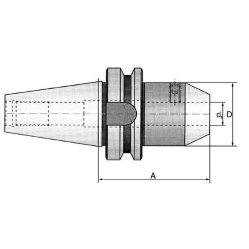 Interstate BT40 8mm x 50 Gauge Length Weldon Precision Toolholder