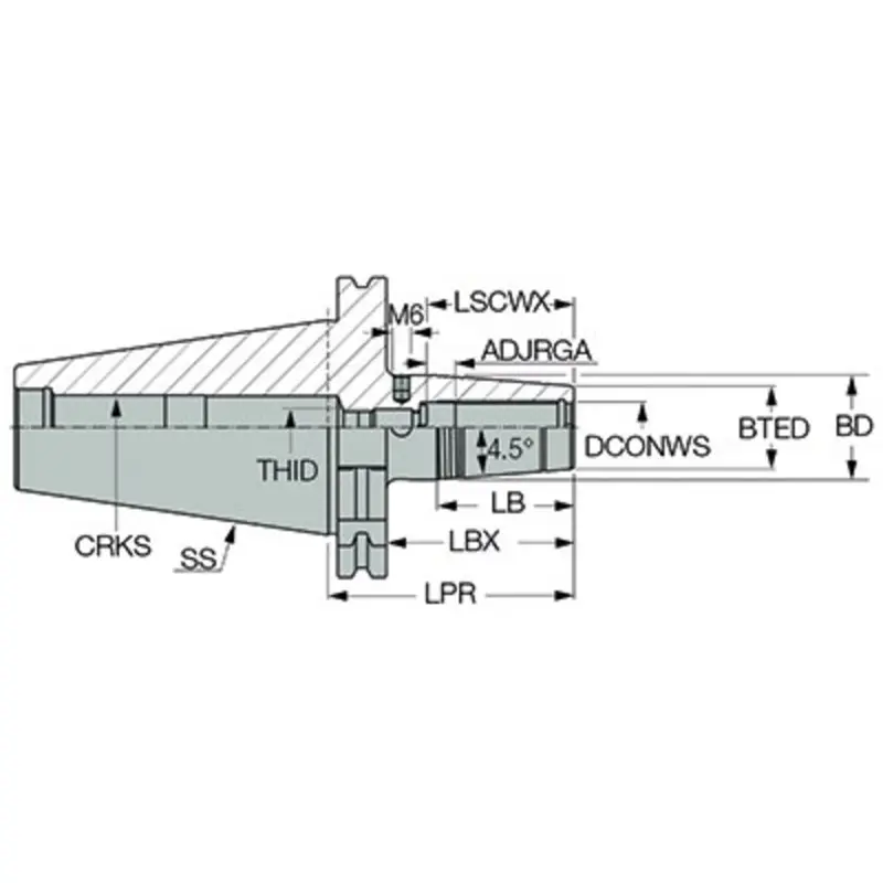 Iscar SK50 8mm x 80 Gauge Length Shrink Fit Toolholder