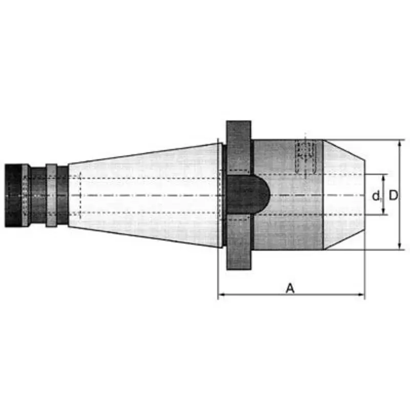 Interstate ISO40 DIN2080 25mm x 80 Gauge Length Weldon Toolholder