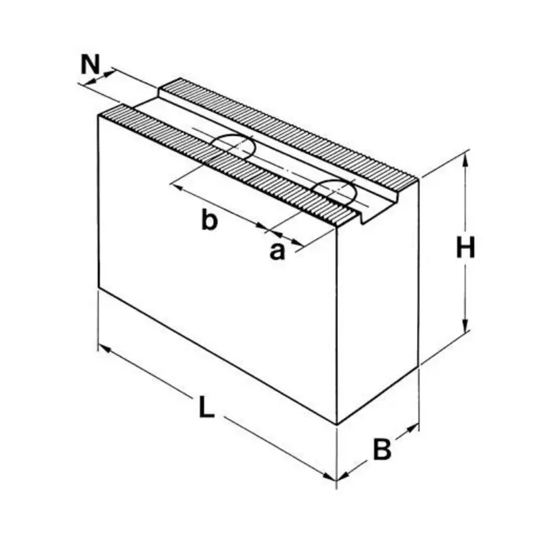 Schunk 210mm Aluminium Straight Soft Top Jaw
