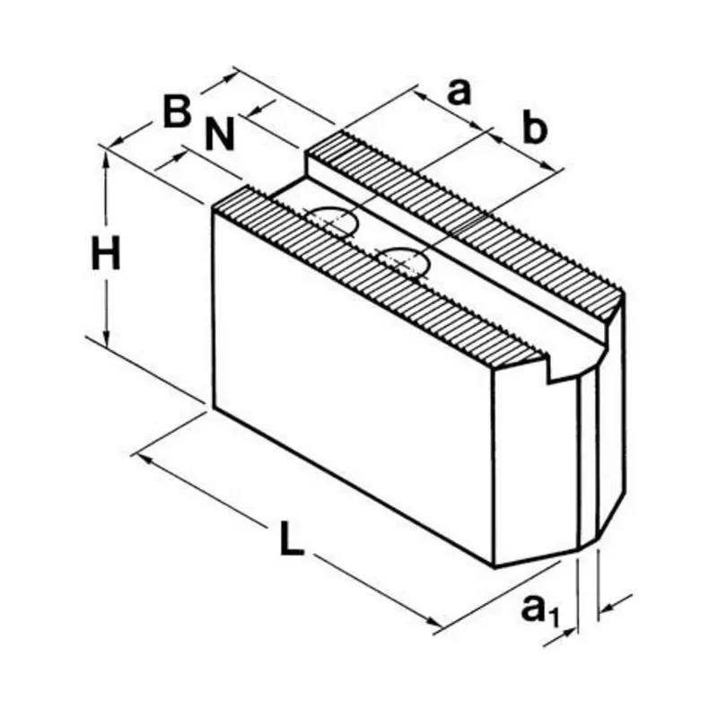 Schunk 210mm Steel Angled Soft Top Jaw