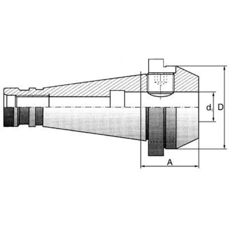 Interstate ISO40 DIN2080 20mm x 35 Gauge Length Weldon Toolholder
