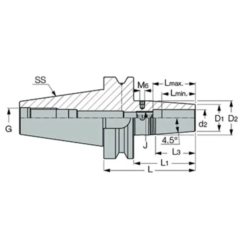 Iscar BT50 16mm x 100 Gauge Length Face & Taper Shrink Fit Toolholder
