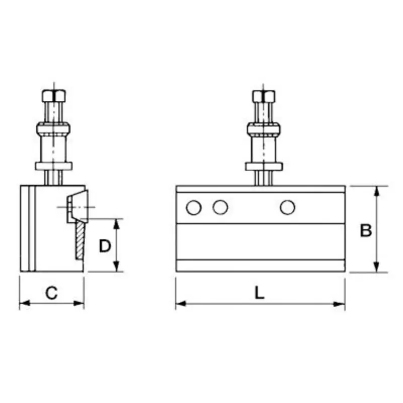 Bison Quick Change Parting Off Toolholder T.3 4496-100