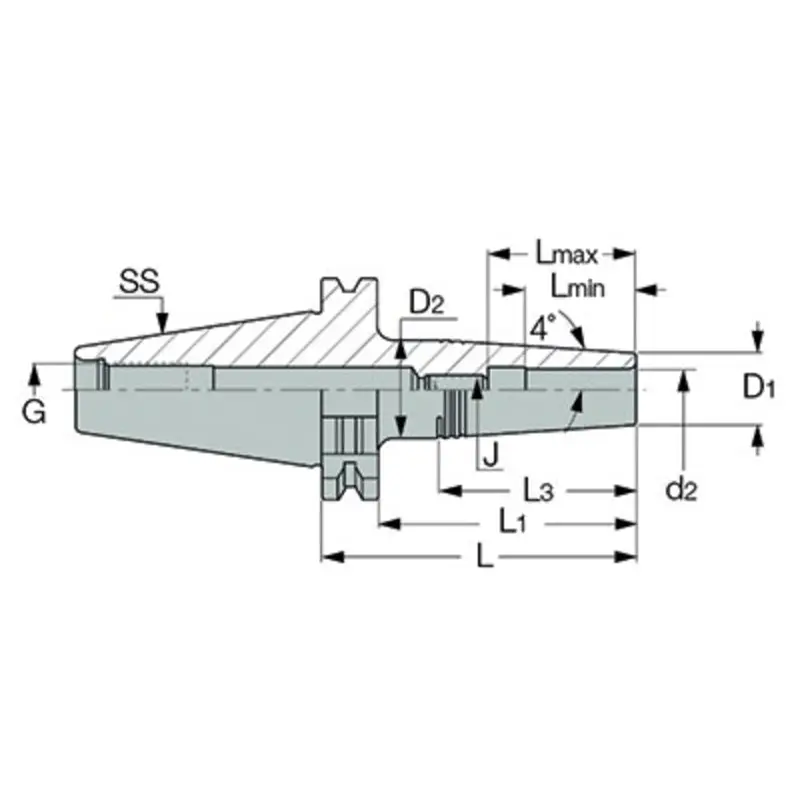 Iscar SK40 12mm x 85 Gauge Length Shrink Fit Toolholder