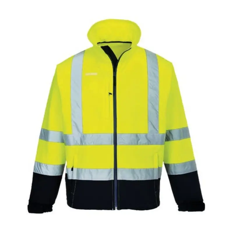 Portwest Size XL - Hi-Vis Contrast Softshell Jackets - Yellow/Navy