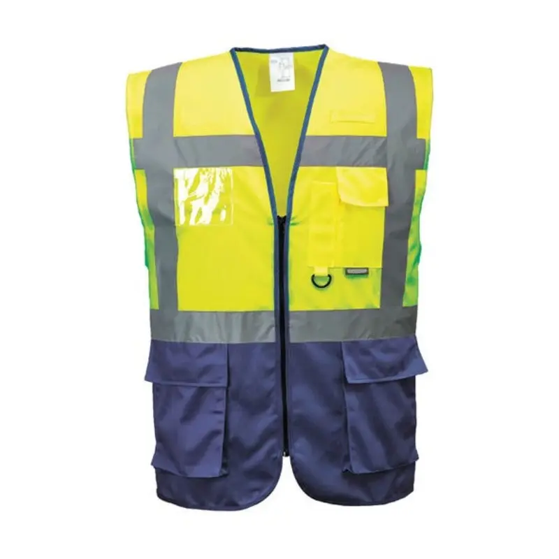 Portwest Size S - Hi-Vis Warsaw Executive Vest -Yellow/Navy