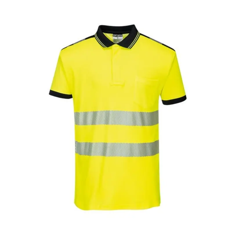 Portwest Size XL - Hi-Vis Polo Shirts - Black/Yellow