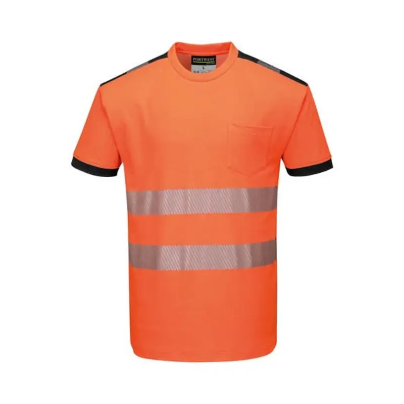 Portwest Size S - Hi-Vis T-Shirts - Black/Orange