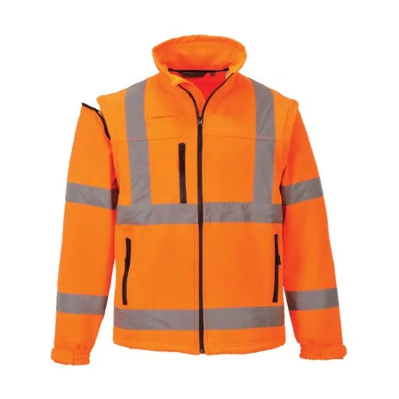 Portwest Size M - Hi-Vis Zip Sleeve Softshell Jackets - Orange