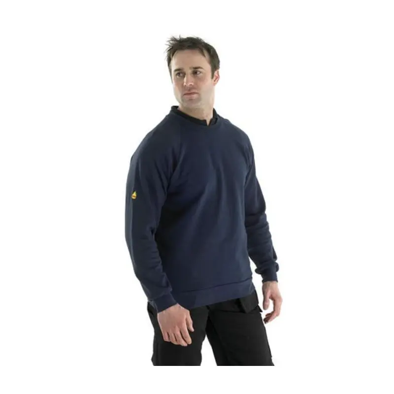 Select Size XL Click Flame Resistant Sweatshirt - Navy