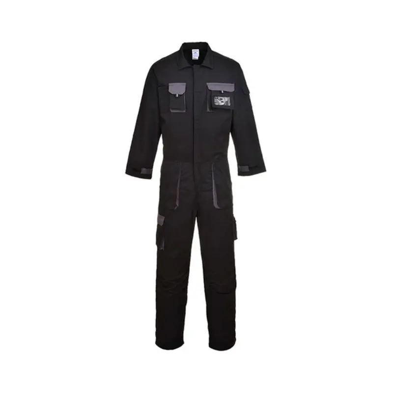 Portwest Size M 38 - 40in - Texo Contrast Coverall - Black