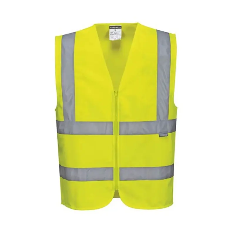 Portwest Size M - Hi-Vis Zip Up Vest - Yellow
