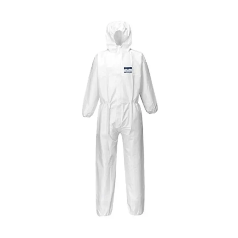 Portwest Size L - ST40 Biztex Microporous Coverall Type 5/6 - White