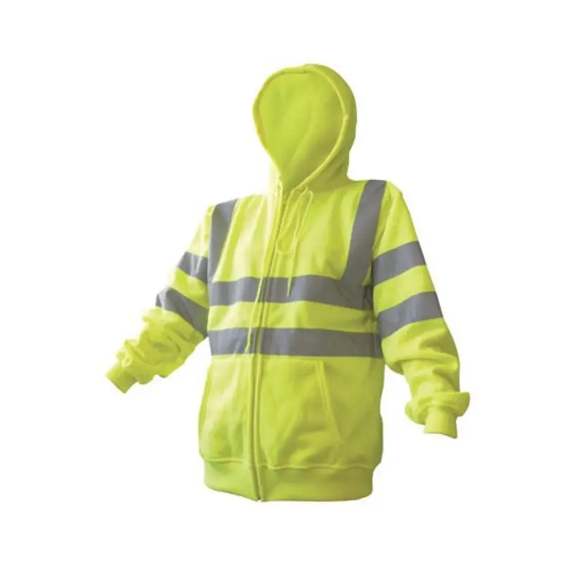 Select Size L Hi-Vis Hooded Sweat Shirt - Yellow