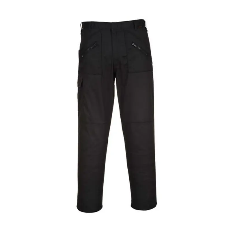 Portwest Size W40 L31 Regular - Action Trousers - Black