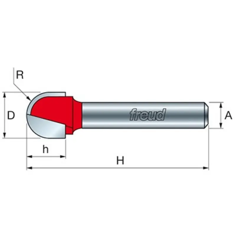 Freud 18-11025 Round Nose Bits 1/4In