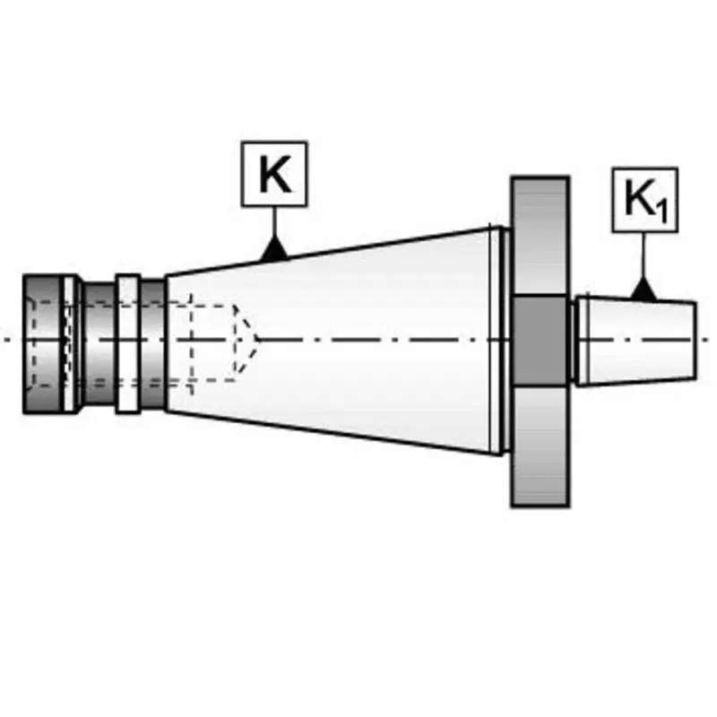 Interstate 30 Taper Din2080 to JT6 Quick Change Adaptor
