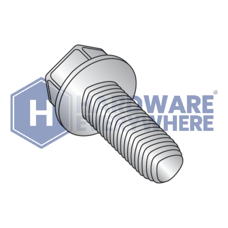 3/8-16 X 2 Thread Forming Screws / Unslotted / Hex Washer Head / 410 Stainless / Plain / Taptite Alternate