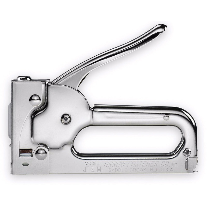 ARROW JT21CM Professional Light-Duty Staple Gun, 7/16 in W Crown, 1/4 in, 5/16 in, 3/8 in L Leg, Steel