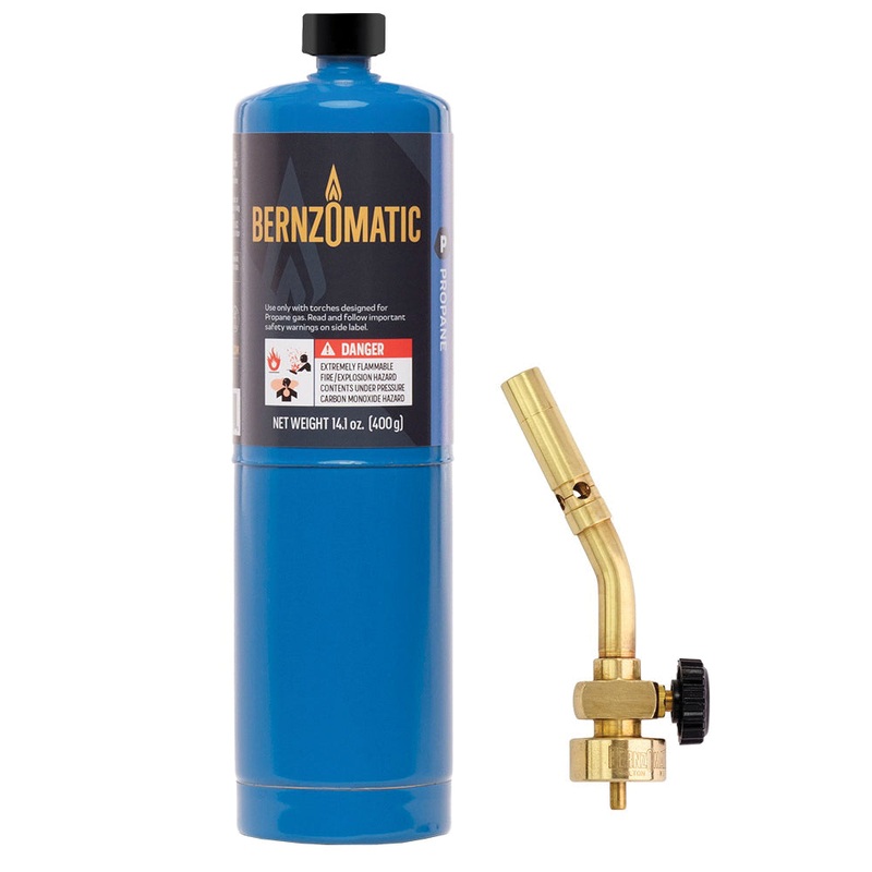 BernzOmatic UL100 Classic Torch Kit, Propane Gas, Pencil Point Flame, Manual Ignition, 14.1 oz Gas
