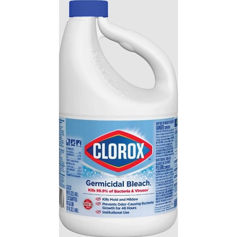 CLOROX 32293 Germicidal Bleach, 81 oz, Liquid, Bleach, Concentrated