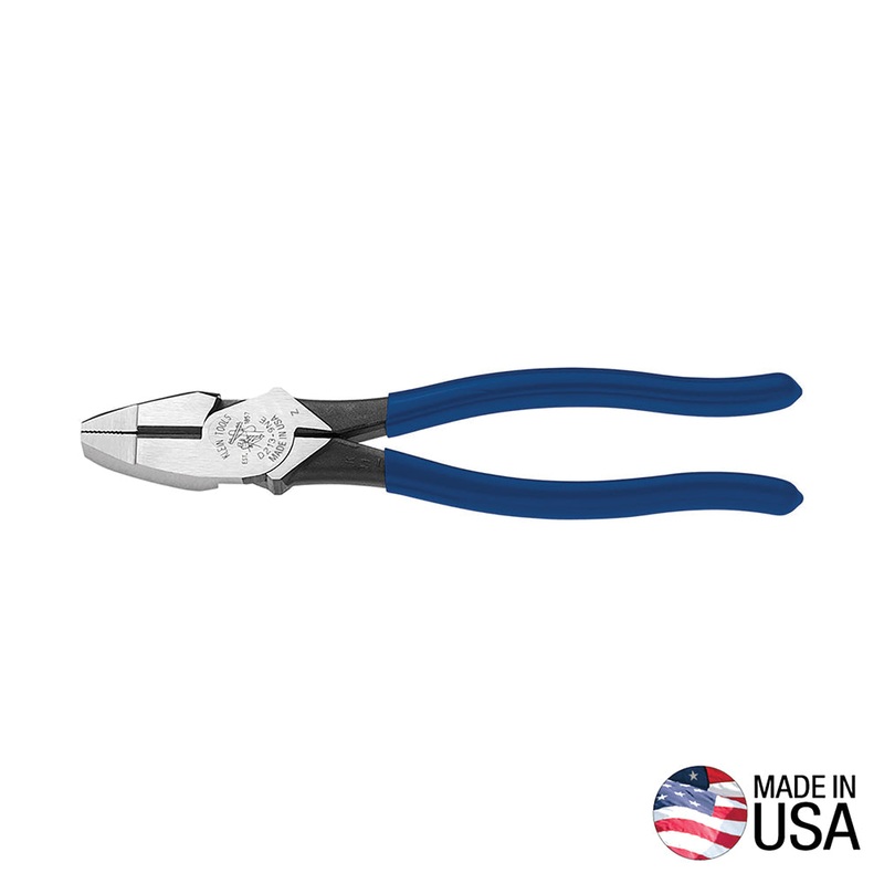 KLEIN TOOLS D213-9NE Lineman's Plier, 9-3/8 in OAL, 1-3/8 in Cutting Capacity, 1-1/4 in W Jaw, 1-19/32 in L Jaw
