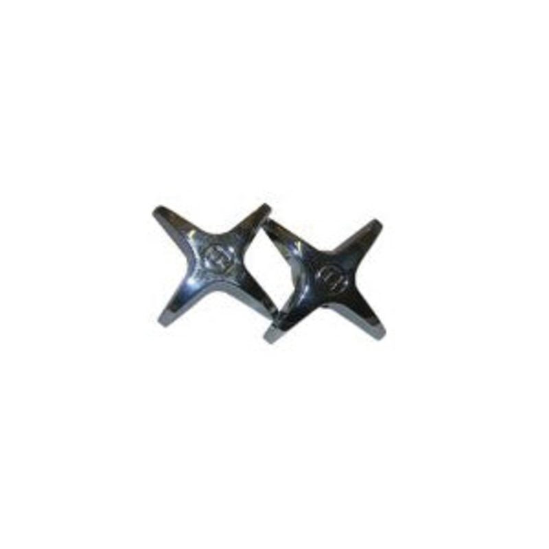 LASCO 01-5001 Replacement Universal Vise Grip Cross Handle With Cold/Hot Button, Metal, Chrome-Plated