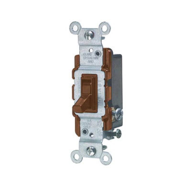 Leviton 1453-2 Toggle Switch, 120 VAC, 15 A, 60 Hz, 1/2 hp