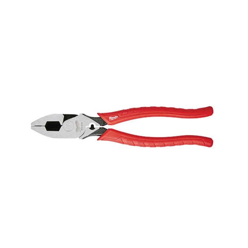 Milwaukee 48-22-6100 Lineman's Plier With Crimper, 9 in OAL, 1.77 in Jaw Opening, 1.6 in L Jaw, Comfort Grip Handle